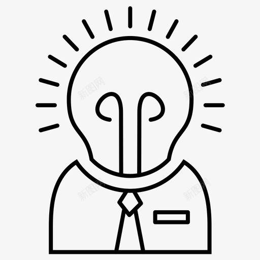用户想法创新图标svg_新图网 https://ixintu.com 创新 想法 技术 灯泡 用户