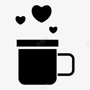 咖啡约会爱情图标图标