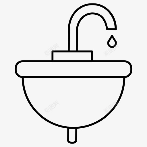 水槽浴室洗手池图标svg_新图网 https://ixintu.com 水槽 洗手 浴室 肥皂 酒店