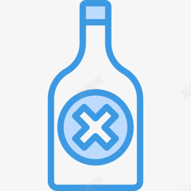 饮料机场57蓝色图标图标