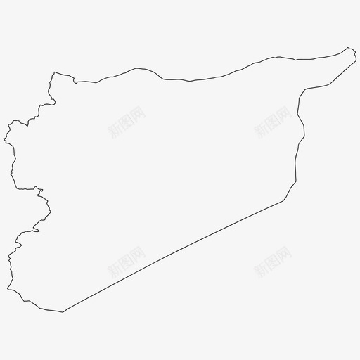 叙利亚边界国家图标svg_新图网 https://ixintu.com 世界 世界国家 叙利亚 国家 轮廓 边界