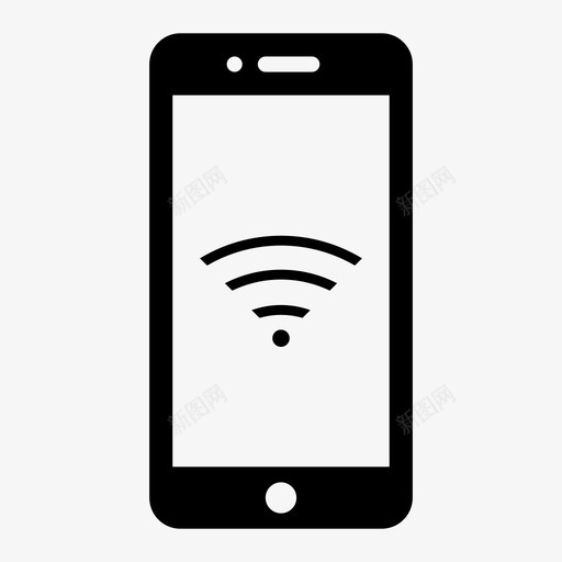 智能手机手机信号图标svg_新图网 https://ixintu.com wifi 信号 手机 技术 智能