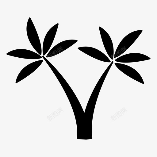 树自然棕榈树图标svg_新图网 https://ixintu.com 棕榈树 植物 自然