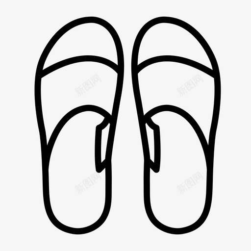 拖鞋沙滩鞋鞋图标svg_新图网 https://ixintu.com 凉鞋 夏季 拖鞋 沙滩鞋 鞋