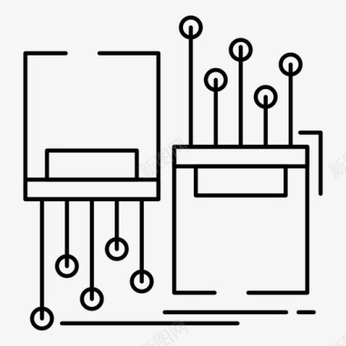 数字有线电子图标图标