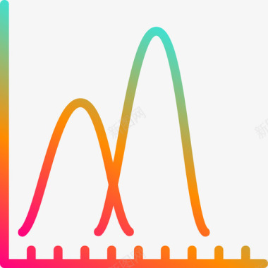 折线图图表和图表13线性梯度图标图标