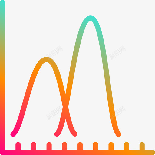 折线图图表和图表13线性梯度图标svg_新图网 https://ixintu.com 图表和图表13 折线图 线性梯度