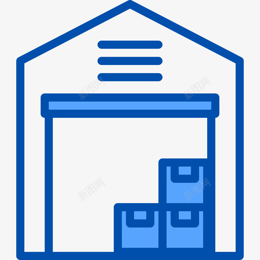 仓库后勤21蓝色图标svg_新图网 https://ixintu.com 仓库 后勤 蓝色