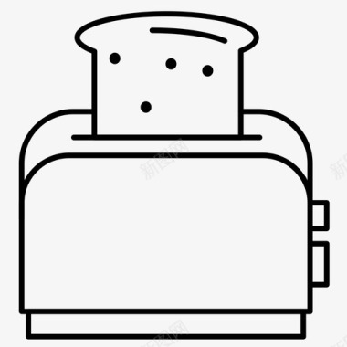 面包食物烤面包机图标图标