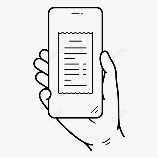 电子账单发票付款图标svg_新图网 https://ixintu.com 付款 发票 电子账单