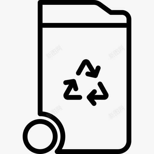垃圾箱环境回收图标svg_新图网 https://ixintu.com 回收 垃圾 垃圾箱 废弃物 环境 生态 绿色 能源