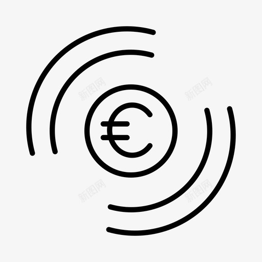 欧元银行现金图标svg_新图网 https://ixintu.com 支付 欧元 现金 货币 金融 银行