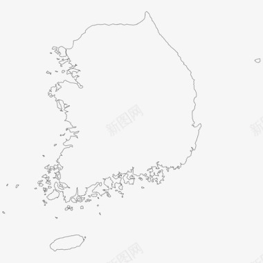 韩国边界国家图标图标