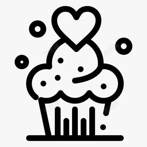 纸杯蛋糕烘焙食品图标svg_新图网 https://ixintu.com 松饼 烘焙 糖果 纸杯蛋糕 网络界面2月系列v4 食品