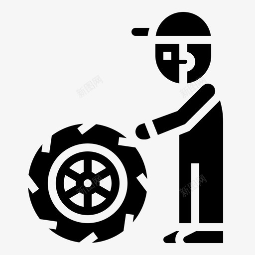 车轮汽车更换图标svg_新图网 https://ixintu.com 更换 机械离合器 汽车 维修 车轮 轮胎