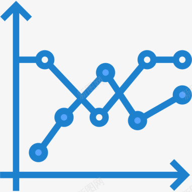 折线图图表3蓝色图标图标