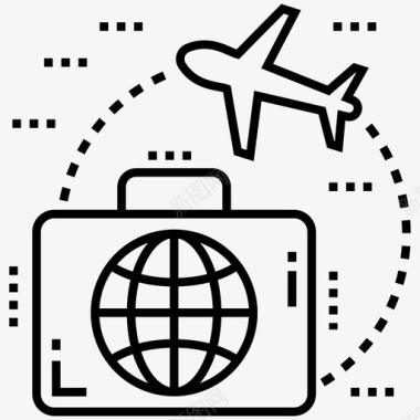 航空旅行环球旅行世界旅行图标图标