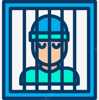 监狱法律与犯罪4直系肤色图标图标