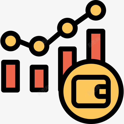 条形图分析和图表线颜色橙色图标svg_新图网 https://ixintu.com 分析和图表 条形图 线颜色橙色