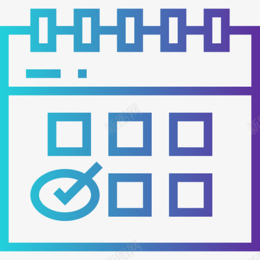 日历教育166梯度图标图标
