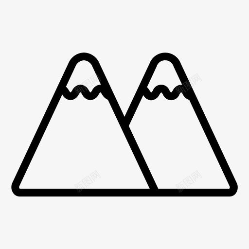 高山冒险攀岩图标svg_新图网 https://ixintu.com 冒险 攀岩 爬山 自然 高 高山 高度