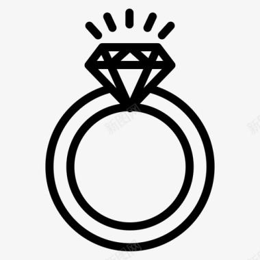 戒指珠宝奢侈品图标图标
