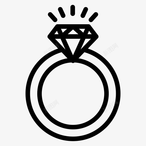 戒指珠宝奢侈品图标svg_新图网 https://ixintu.com 奢侈品 戒指 珠宝