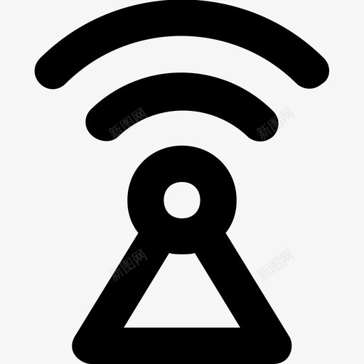 wifi塔天线通信图标svg_新图网 https://ixintu.com wifi 信号 图标 天线 平滑 材料 线图 网络 设置 通信