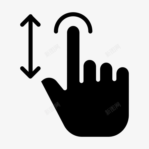 刷卡手指手势图标svg_新图网 https://ixintu.com 刷卡 垂直 手 手势 手指