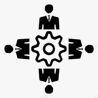 业务管理业务流程会议图标图标