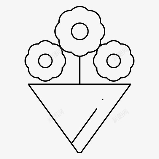 鲜花花束礼物图标svg_新图网 https://ixintu.com 2月 v3 界面 礼物 系列 网络 花束 鲜花