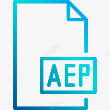 Aep文件和文件夹6线性渐变图标图标