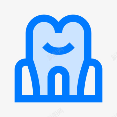 牙牙医24蓝色图标图标