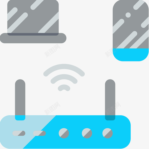 调制解调器家用电子3扁平图标svg_新图网 https://ixintu.com 家用电子3 扁平 调制解调器