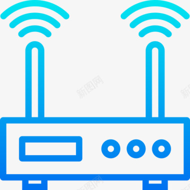 Wifi路由器技术47渐变图标图标