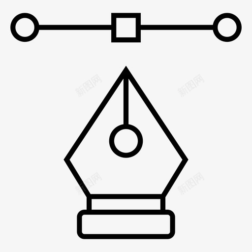 平面钢笔工具平面锋利图标svg_新图网 https://ixintu.com 工具 平面设计 钢笔 锋利