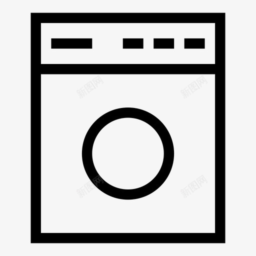 洗衣机电器家用电器图标svg_新图网 https://ixintu.com 家居用品 家用电器 洗衣房 洗衣机 电器