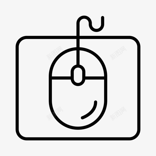 鼠标垫业务工作图标svg_新图网 https://ixintu.com 业务 办公室 工作 鼠标垫