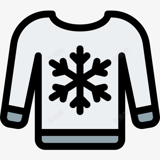 毛衣冬季30线性颜色图标svg_新图网 https://ixintu.com 冬季30 毛衣 线性颜色