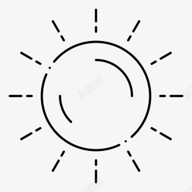 太阳光夏天图标图标