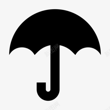 雨伞气象雨图标图标