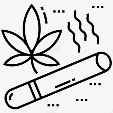 大麻烟关节大麻图标图标