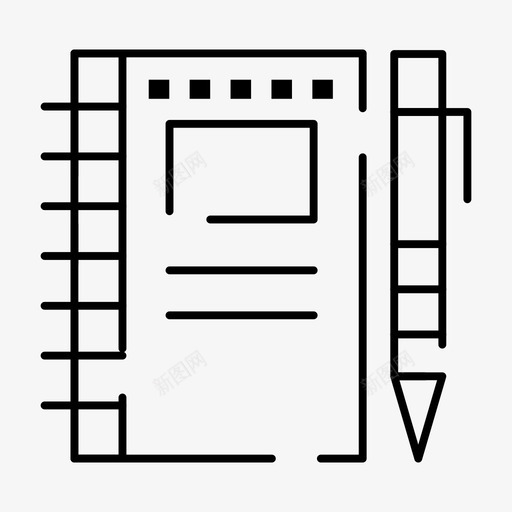 素描绘图笔记本图标svg_新图网 https://ixintu.com 2月 v4 收集 界面 笔记本 素描 绘图 网络 铅笔