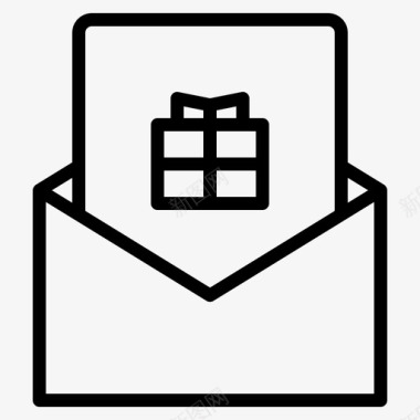 礼物信件邮件图标图标