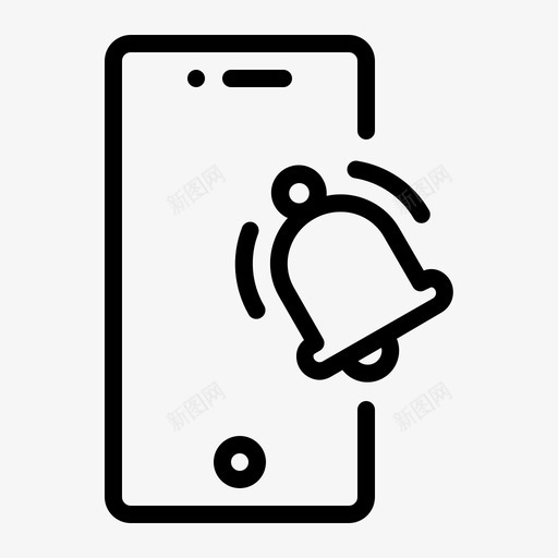 手机通知提醒铃声图标svg_新图网 https://ixintu.com 互联网 优化 大纲 手机 提醒 搜索引擎 营销 通知 铃声