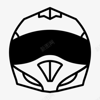 头盔头部保护摩托车头盔图标图标