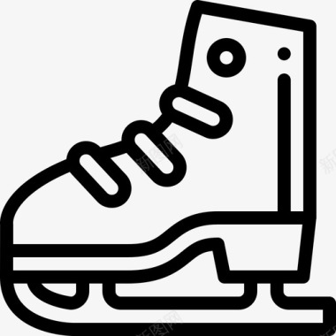 滑冰8号表演直线型图标图标