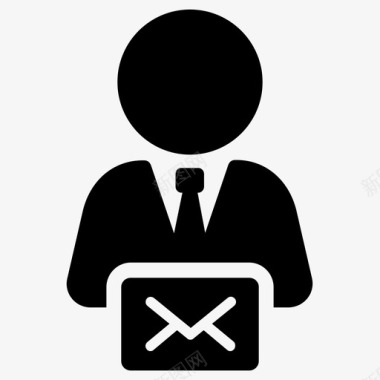 商务电子邮件商务信函信封图标图标