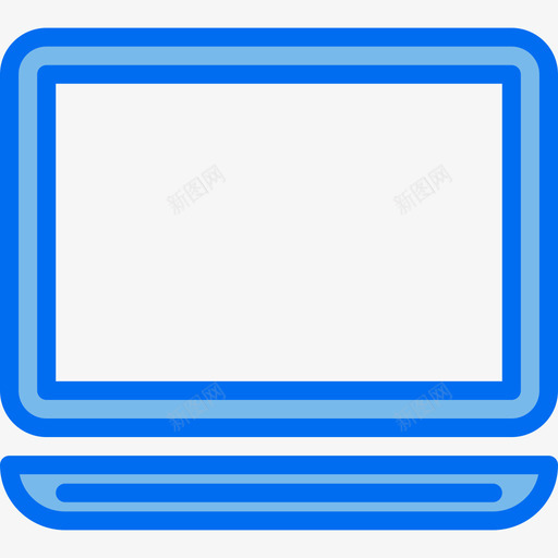 笔记本电脑办公用品4蓝色图标svg_新图网 https://ixintu.com 办公用品4 笔记本电脑 蓝色
