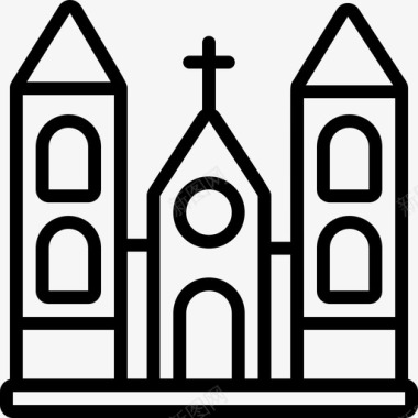 教堂圣洁宗教图标图标